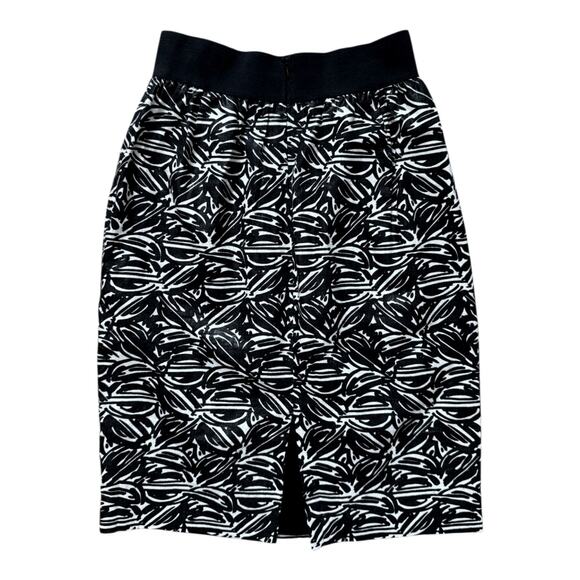 Lafayette 148 Black White Linen Skirt | Size 10 - Picture 2 of 3